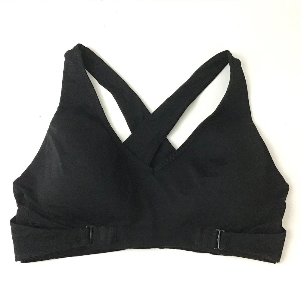 Athleta BE BOLD WRAP FRONT Sports Bra Black M